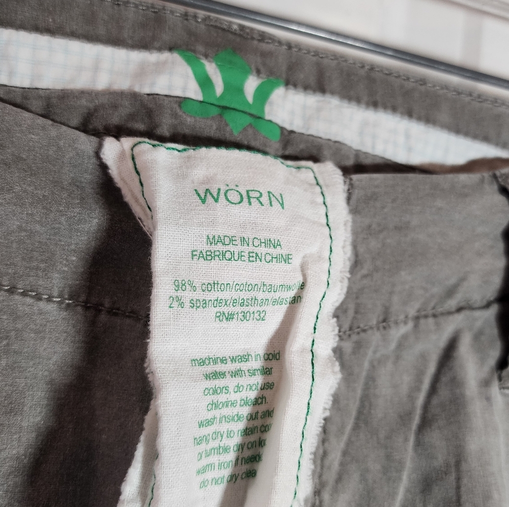 Worn Lightweight Gray Cotton Blend Shorts Size 2 (4.5in Inseam) - Picture 2 of 6